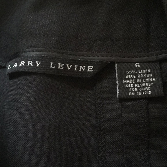 NWT Larry Levine black linen skirt - Picture 7 of 7